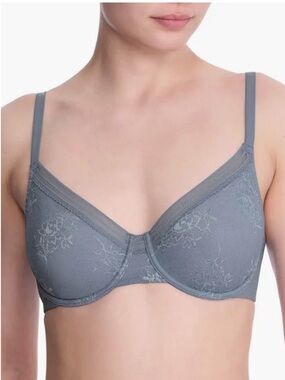 NWOT Natori Love Lace Underwire Bra Color:Country Blue/Minty Size 32D